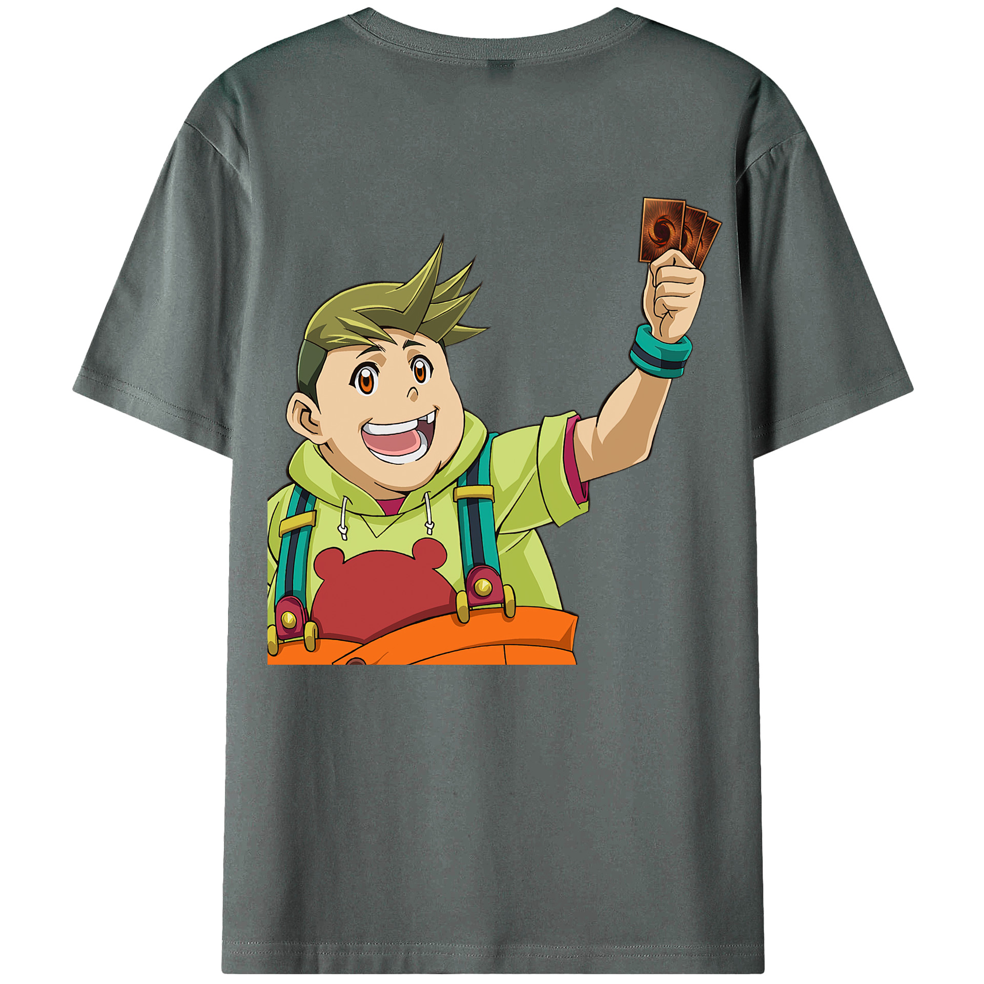 （画像用） 遊☆戯☆王 Yu-Gi-Oh! 綿100％ メンズ半袖Tシャツ（バックプリント） 通気性
